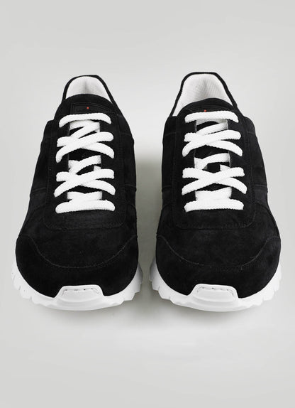 Kiton Sneaker aus schwarzem Leder aus Wildleder