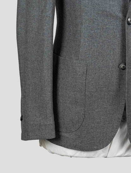 Barba Napoli Gray Virgin Wool Cashmere Blazer