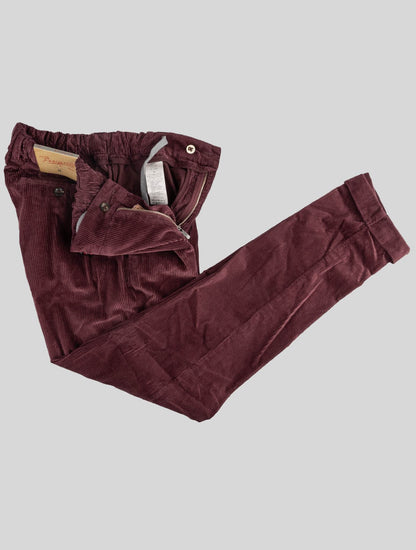 Marco Pescarolo Burgundy Cotton Ea Velvet Pants