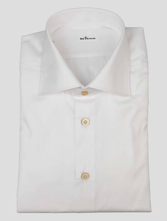 Kiton White Cotton Shirt