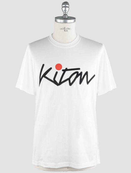 Kiton vit bomull T-shirt