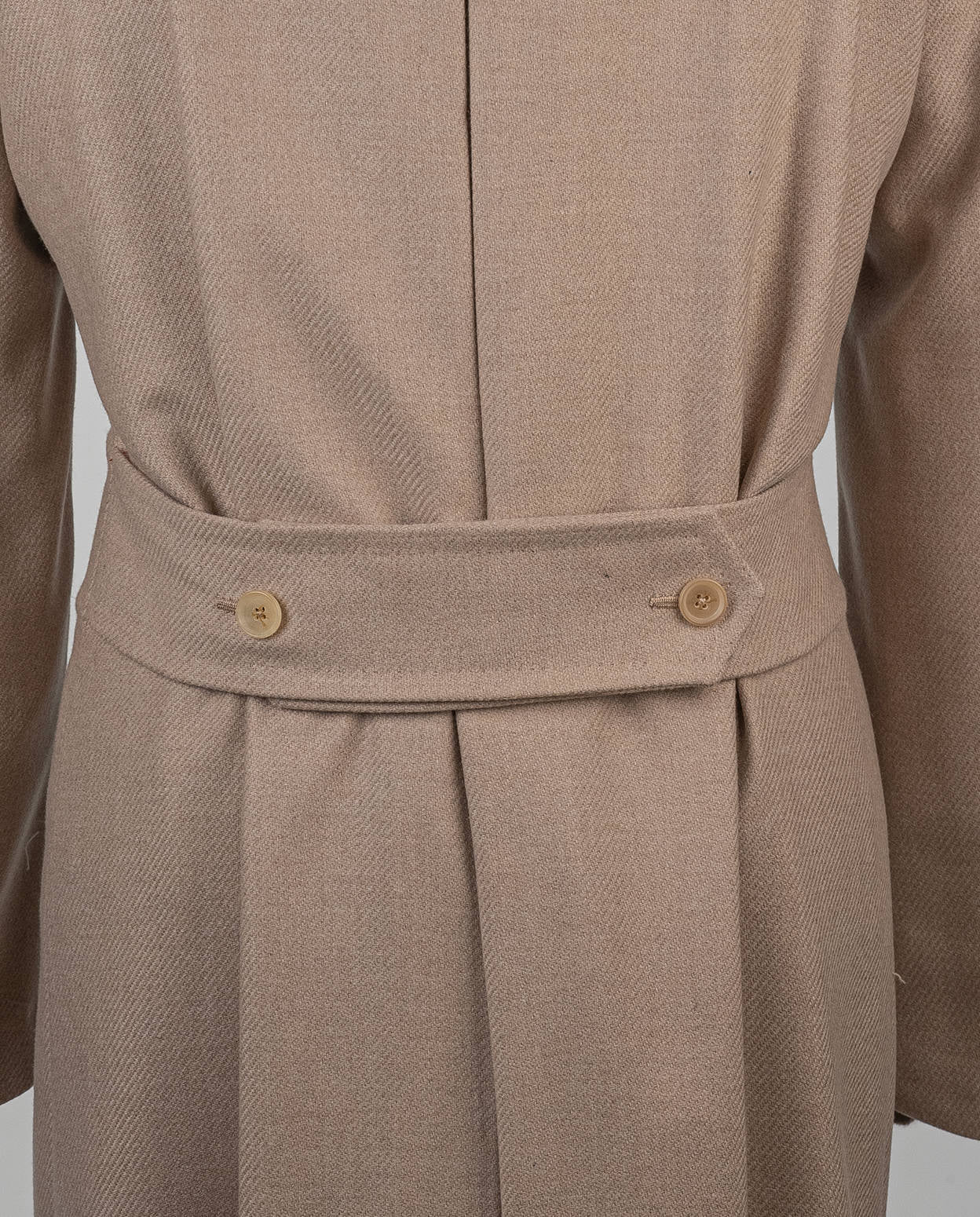 Isaia Beige Wool Overcoat