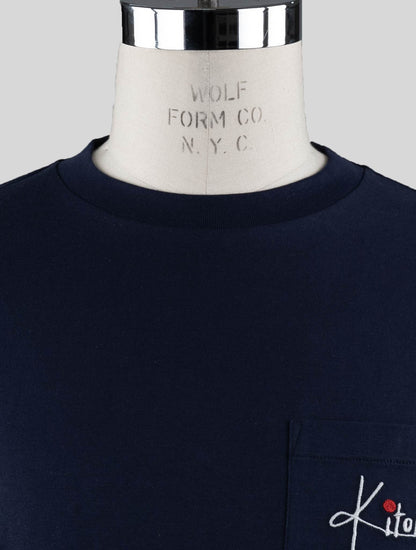 Kiton Blå Bomull Långärmad T-Shirt