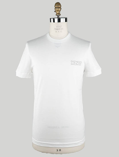 KNT Kiton Белая хлопчатобумажная футболка