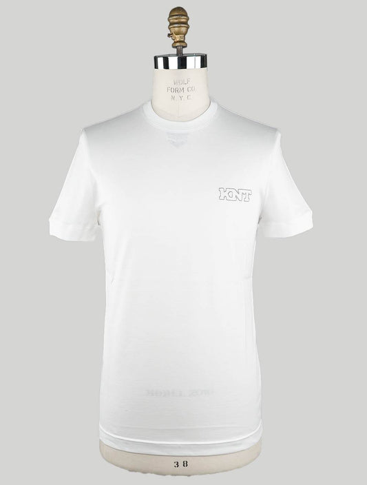KNT Kiton White Cotton T-Shirt
