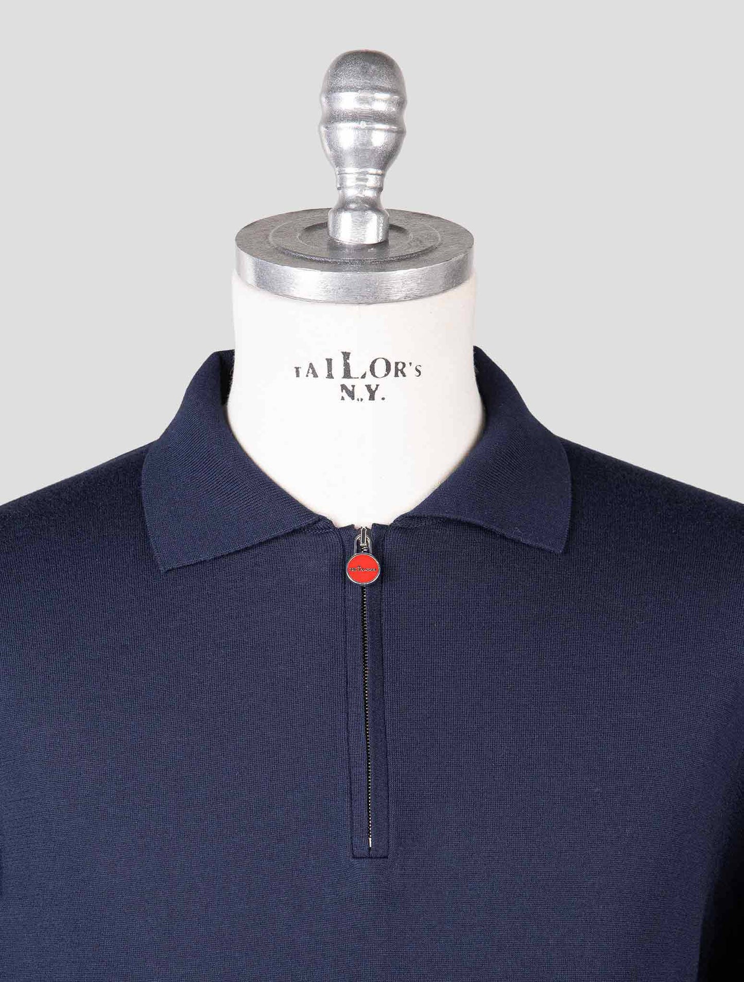 Kiton Blue Navy Cotton Polo