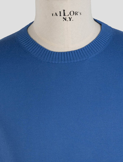Malo Light Blue Cotton Sweater Crewneck