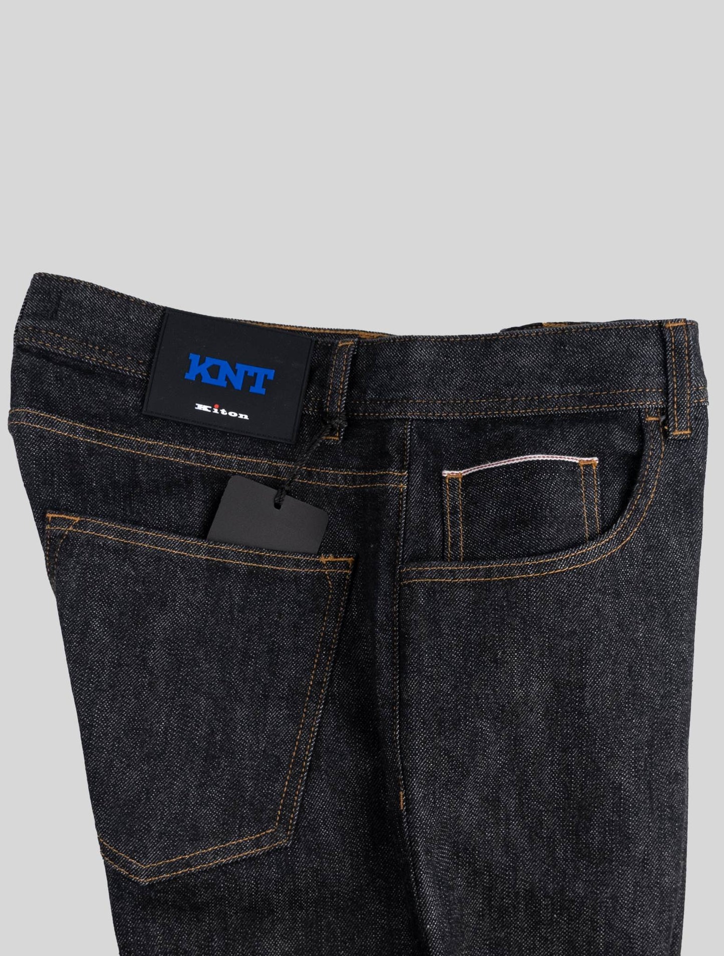 KNT Kiton Черные хлопчатобумажные джинсы