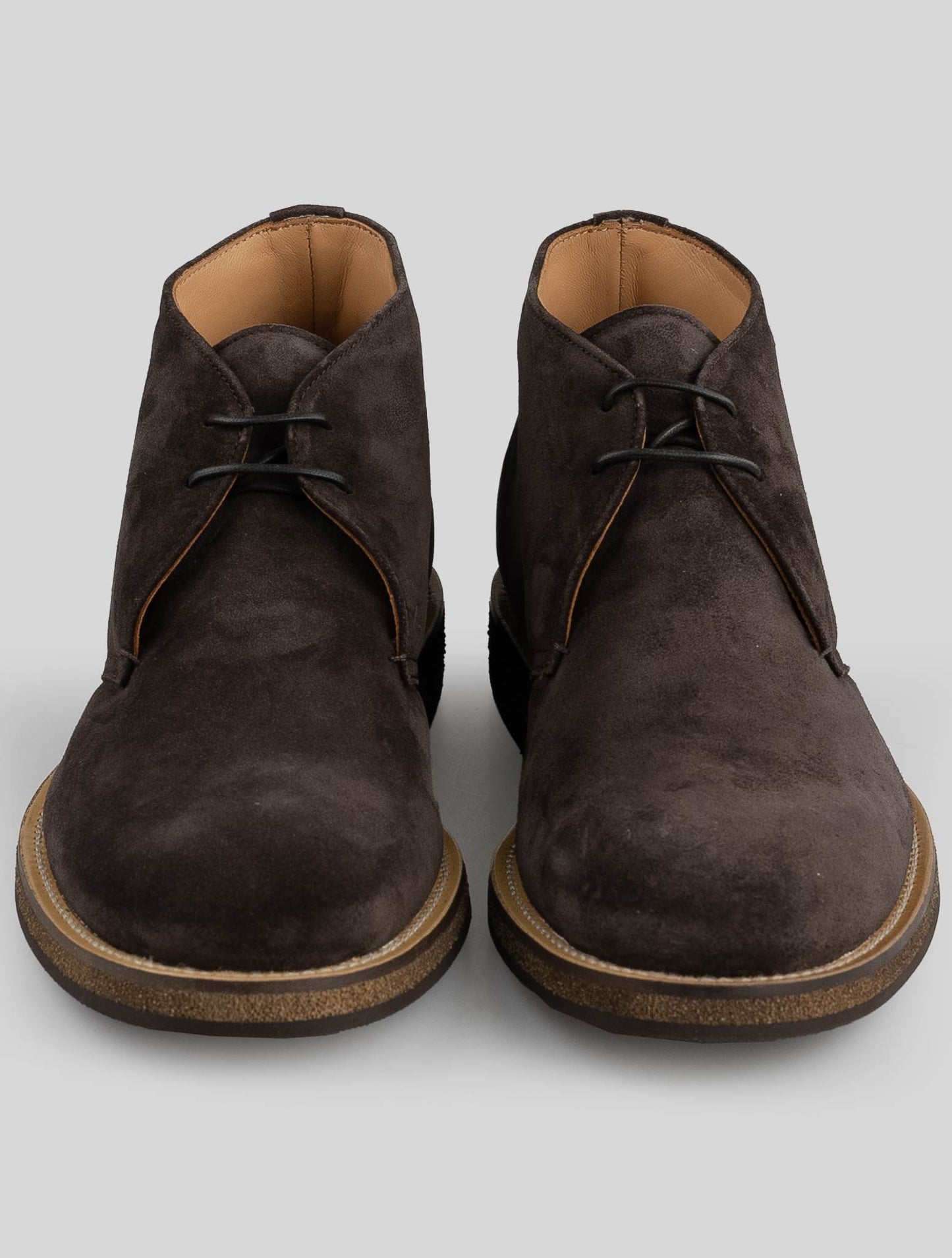 Kiton Brown Leather Suede Boots