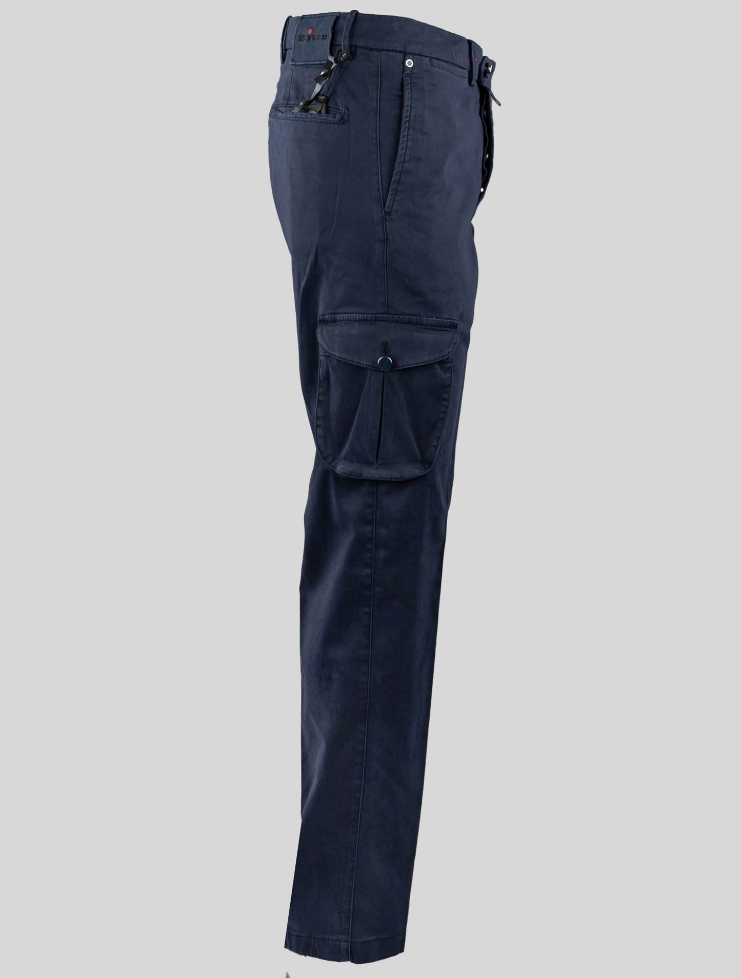 Pantalon cargo en coton bleu Kiton