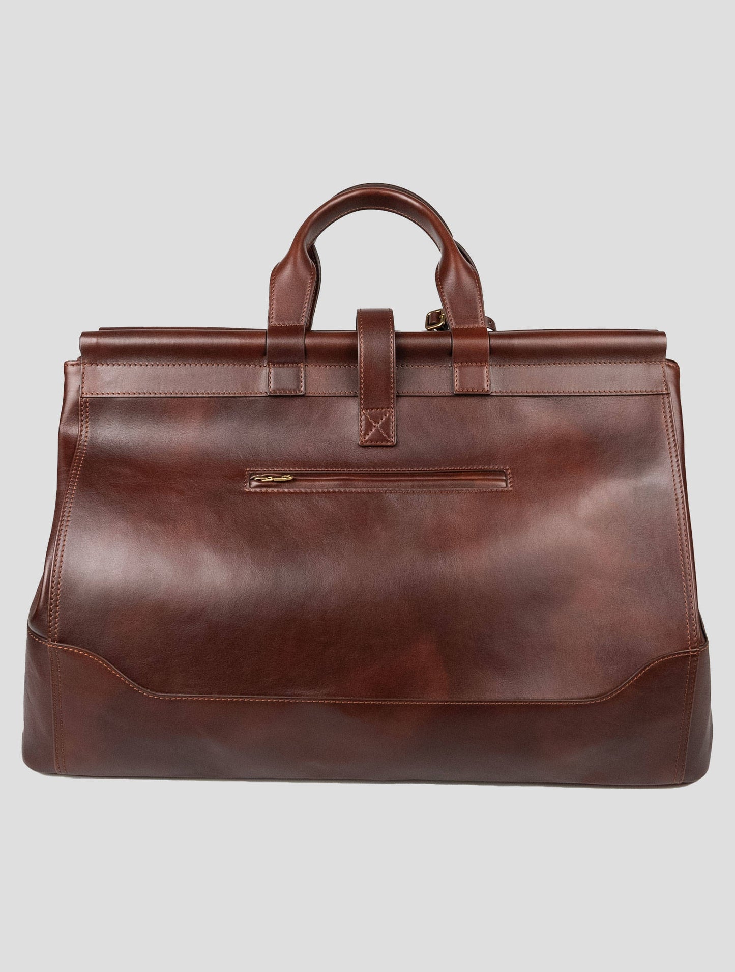 Brunello Cucinelli Brown Leather Travel Bag