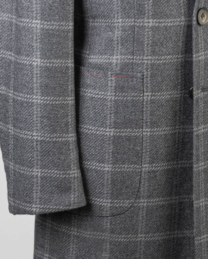 Isaia Gray Cashmere Overcoat