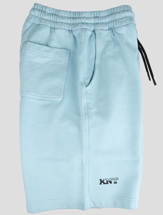 KNT Pantalon court en coton bleu clair Kiton