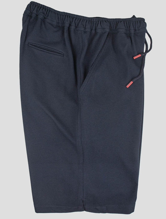 Pantalón corto Kiton de algodón azul oscuro