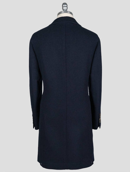 Brunello Cucinelli Blue Wool Overcoat