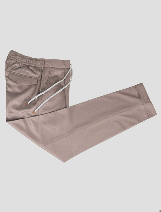 Barba Napoli Taupe Virgin Wool Pant