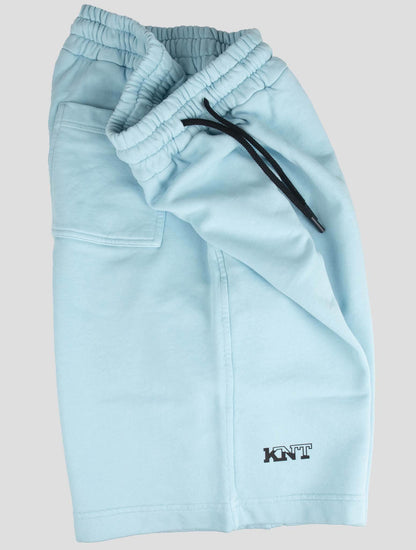 Pantalones cortos de algodón azul claro KNT Kiton