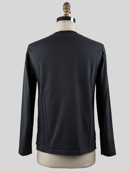 Kiton Gray Cotton Long Sleeve T-Shirt