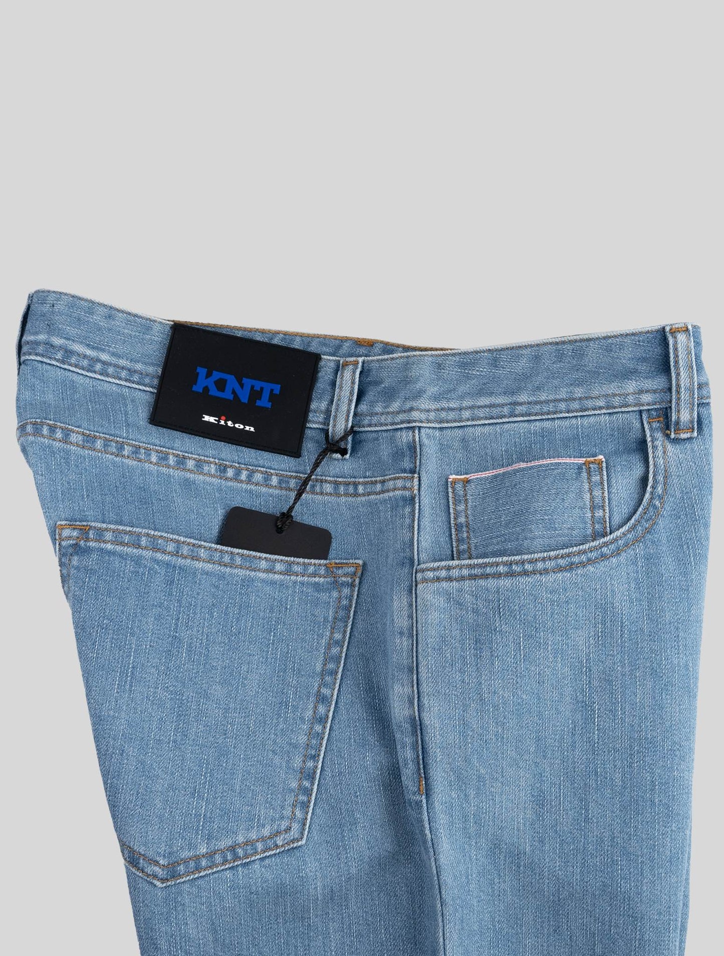 מכנסי ג 'ינס עם קיטון כחול בהיר