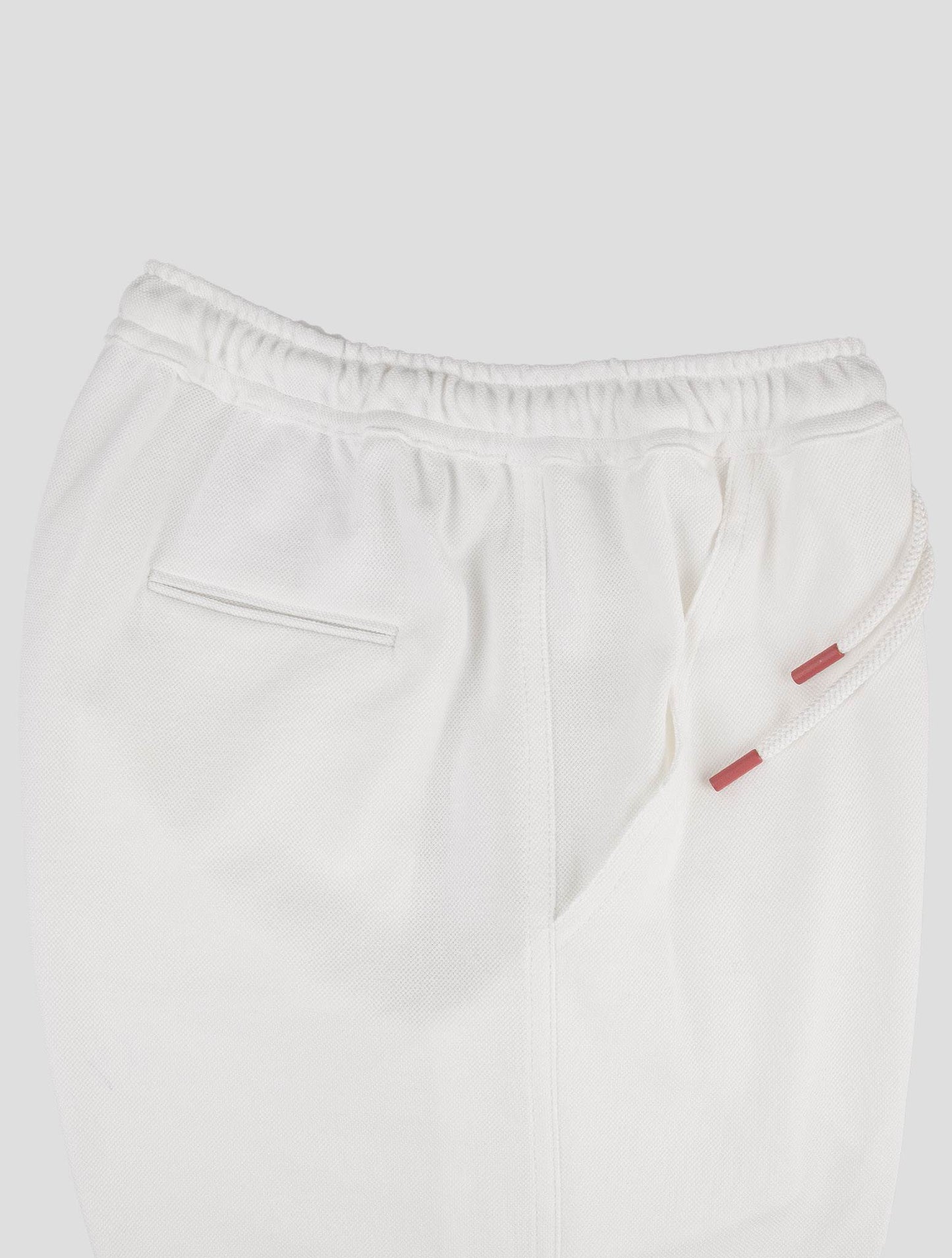 קיטון כותנה לבן מכנסיים קצרים