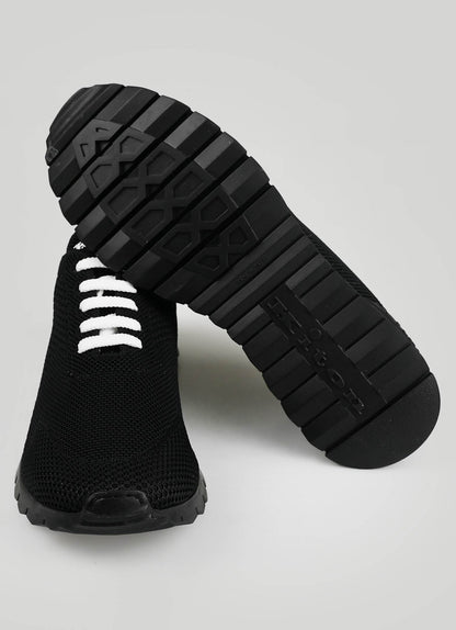 Kiton Zwarte Katoen Ea Sneakers