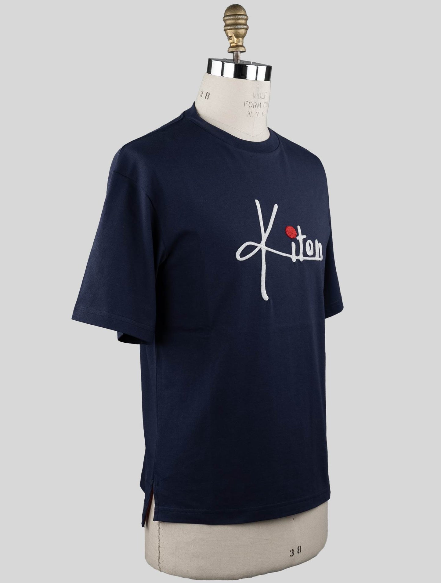 Kiton-T-Shirt aus blauer Baumwolle