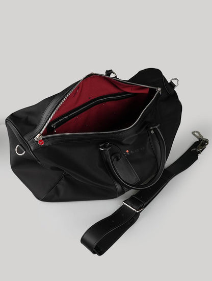 Kiton Black Pl Leather Travel Bag