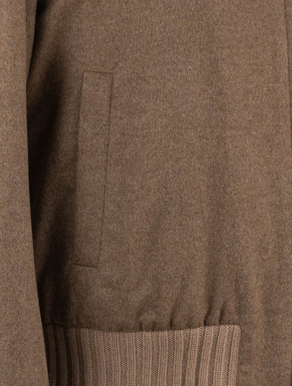 מעיל צווארון פרוות צ'זארה אטוליני בצבע בז' קשמיר מינק