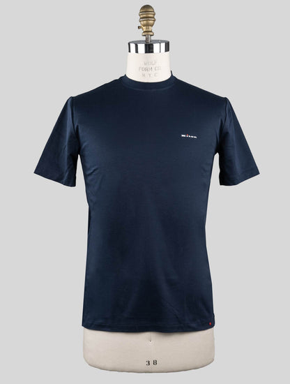 Kiton Blaues Baumwoll-T-Shirt