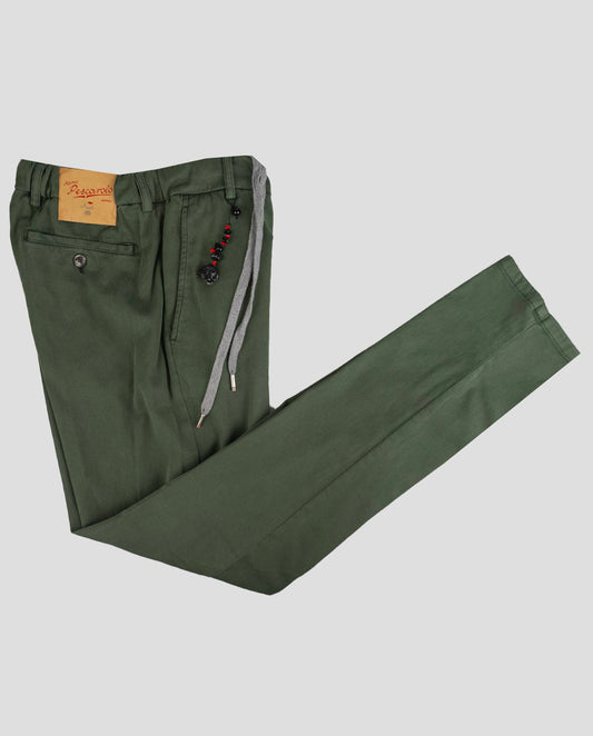 Marco Pescarolo Green Lycra Cotton Ea Pants
