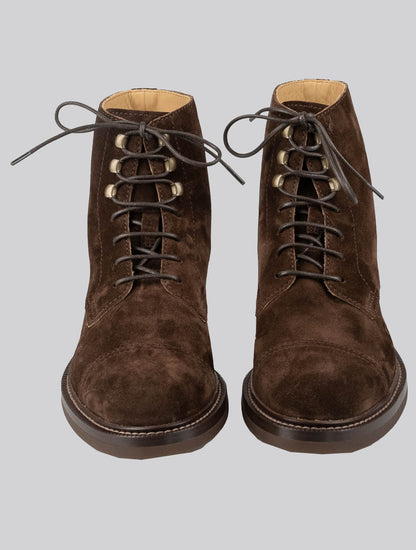 Brunello Cucinelli Brown Leather Suede Boots