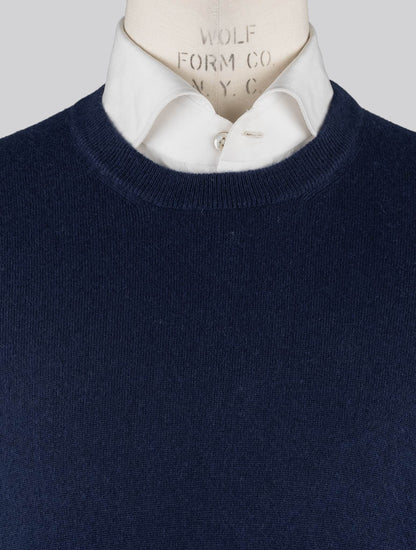 Brunello Cucinelli Blue Cashmere Sweater Crewneck