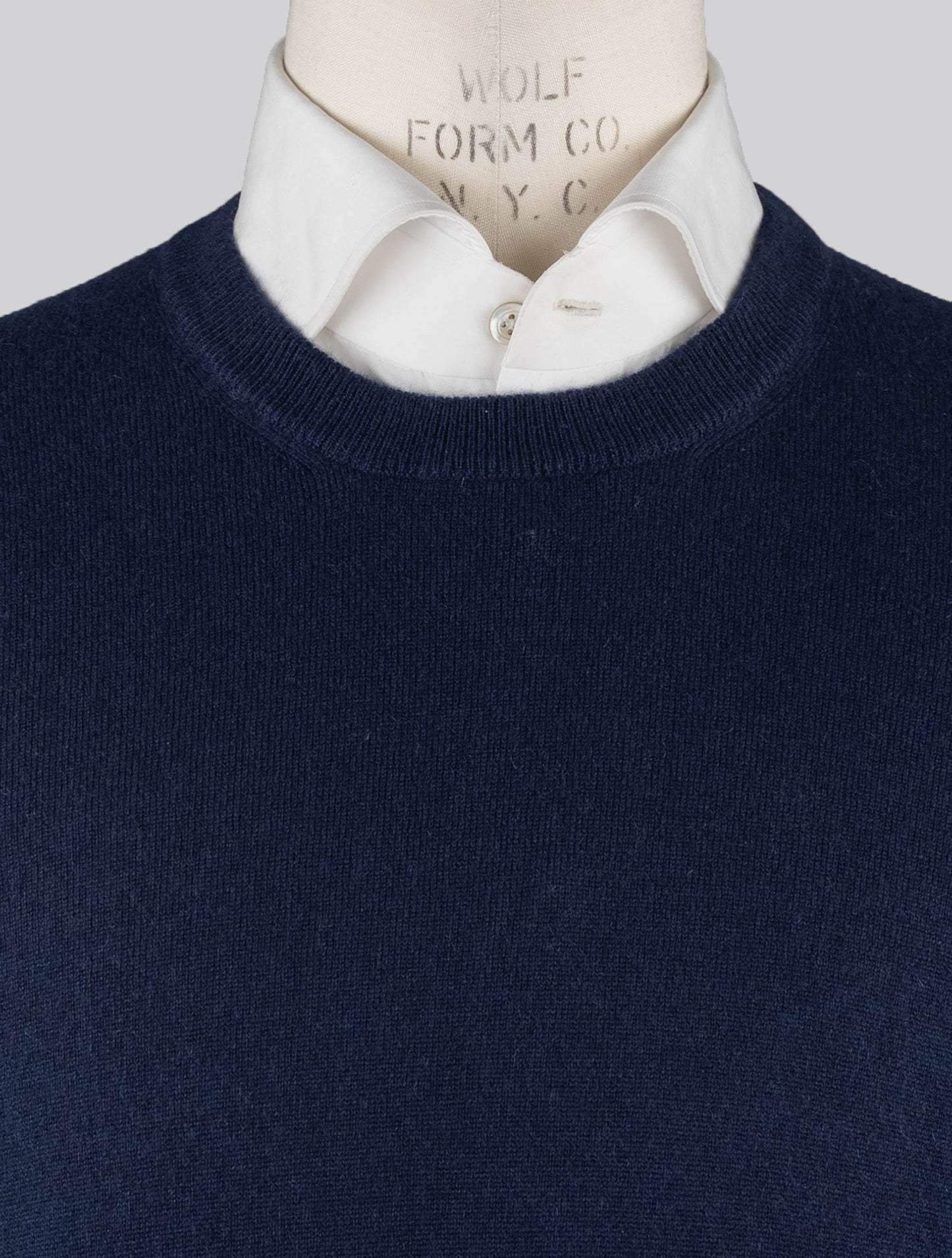 Plavi pulover od kašmira s okruglim izrezom Brunello Cucinelli