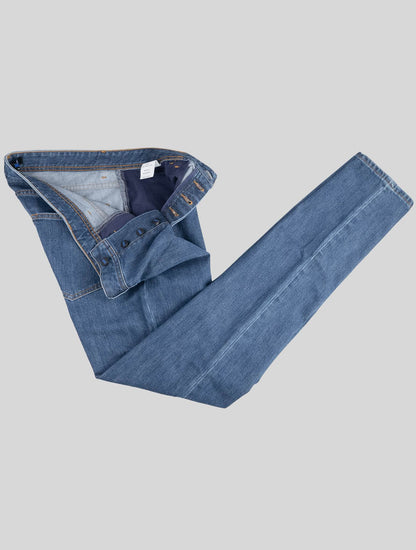 KNT Kiton Blue Cotton Pe Jeans