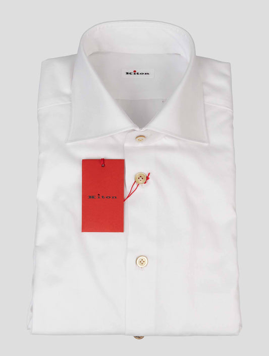 Kiton White Cotton Shirt