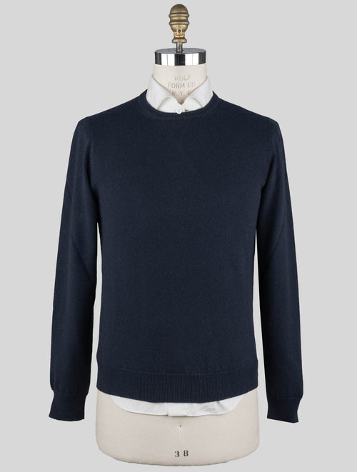 Malo Dark Blue Cashmere Sweater Crewneck
