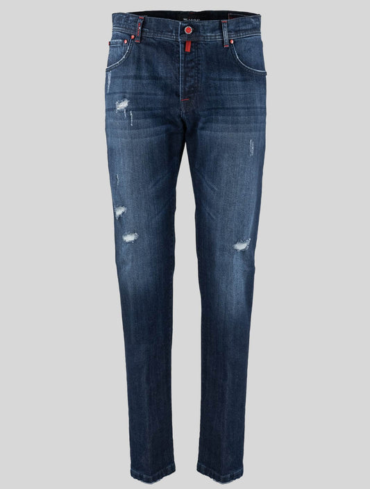 Kiton Blue Cotton Ea Jeans Limited Edition 17 of 22