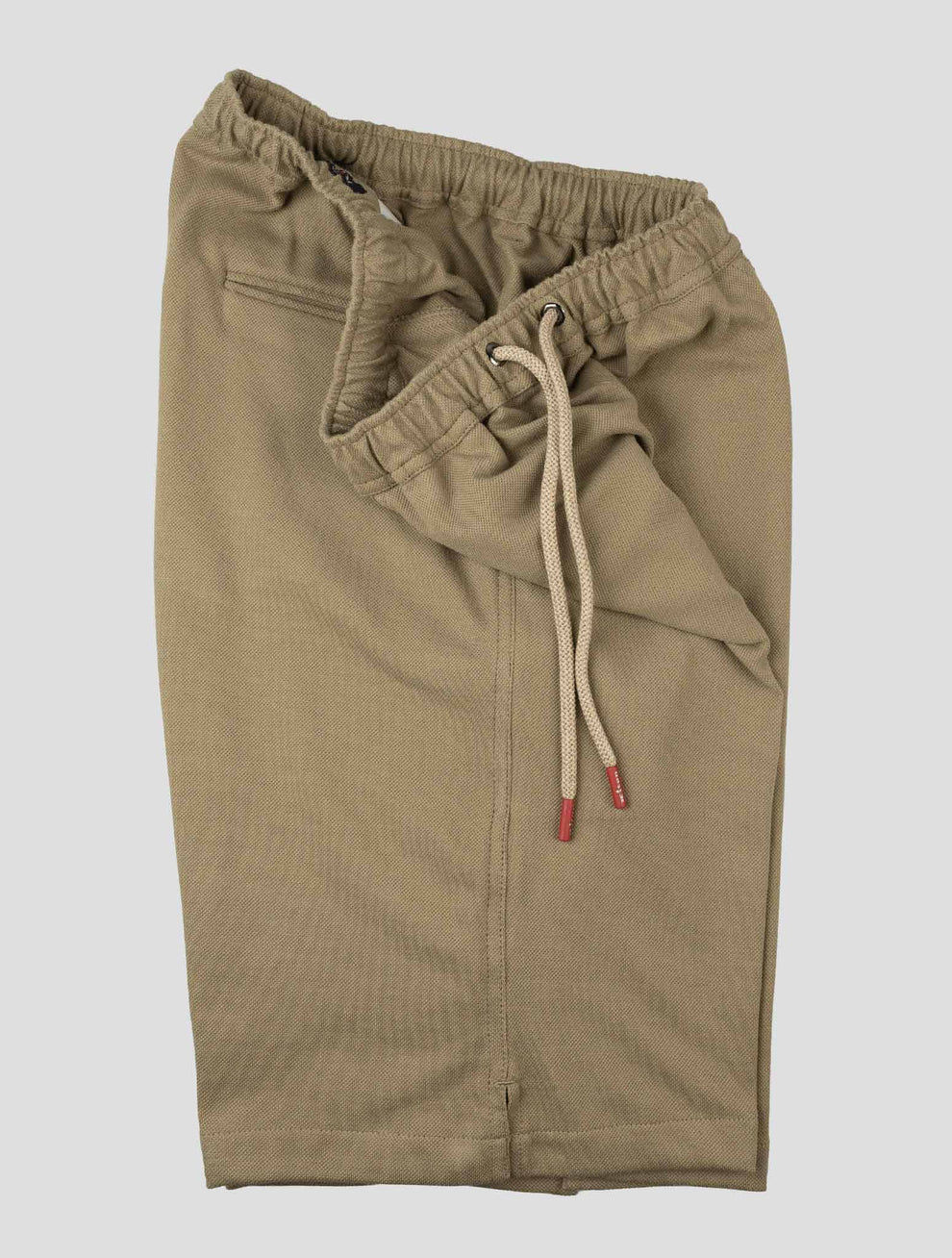 Kiton Beige Cotton Tracksuit Short Pants