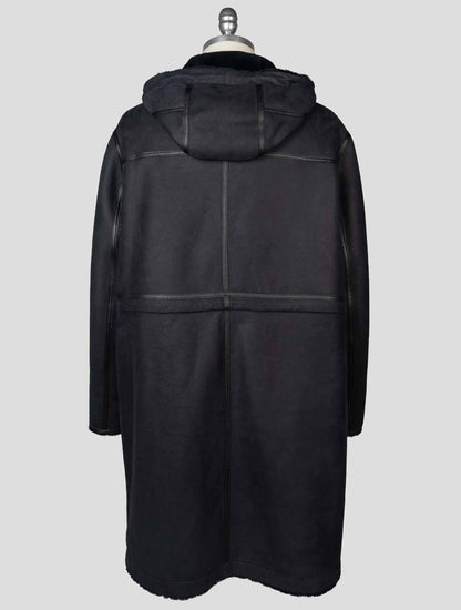 Zilli Blauer Parka-Mantel aus Schaffellleder