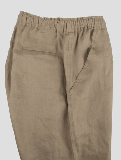 Kiton Green Linen Short Pants