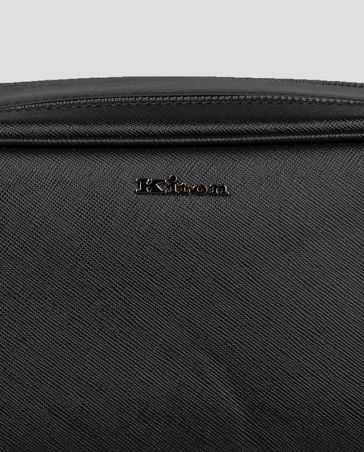 Kiton Black Leather Pochette