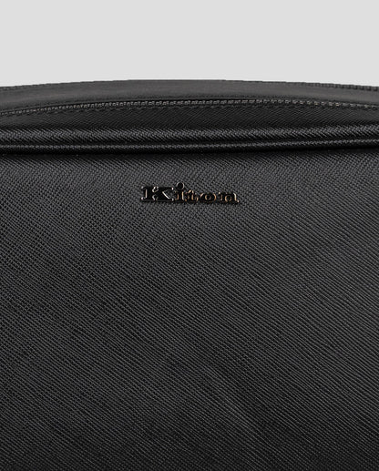 Kiton Black Leather Pochette