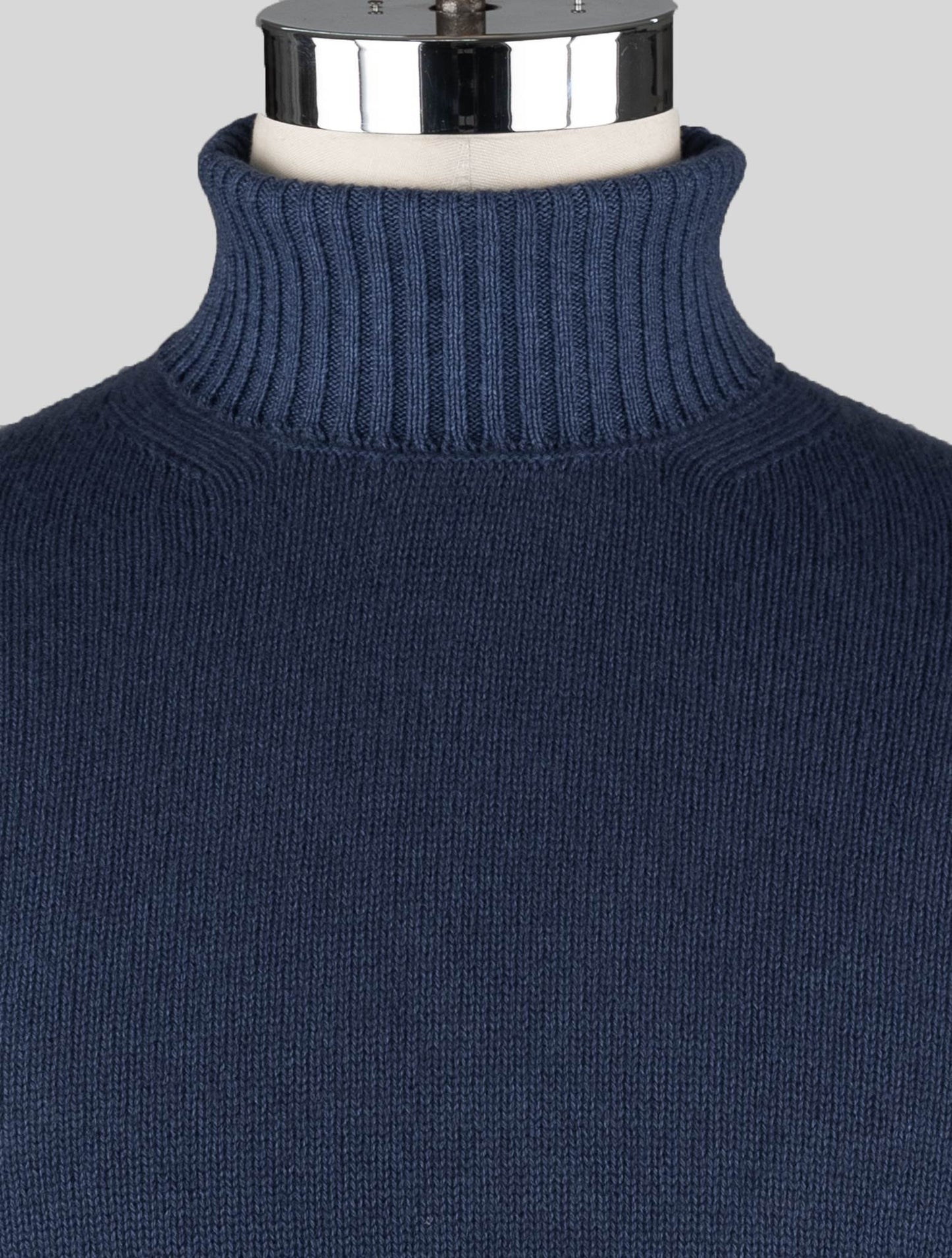 Malo Blue Virgin Wool Sweater Turtleneck