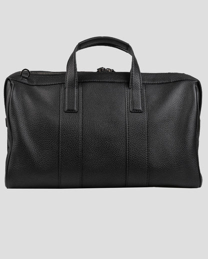 Kiton Black Leather Travel Bag