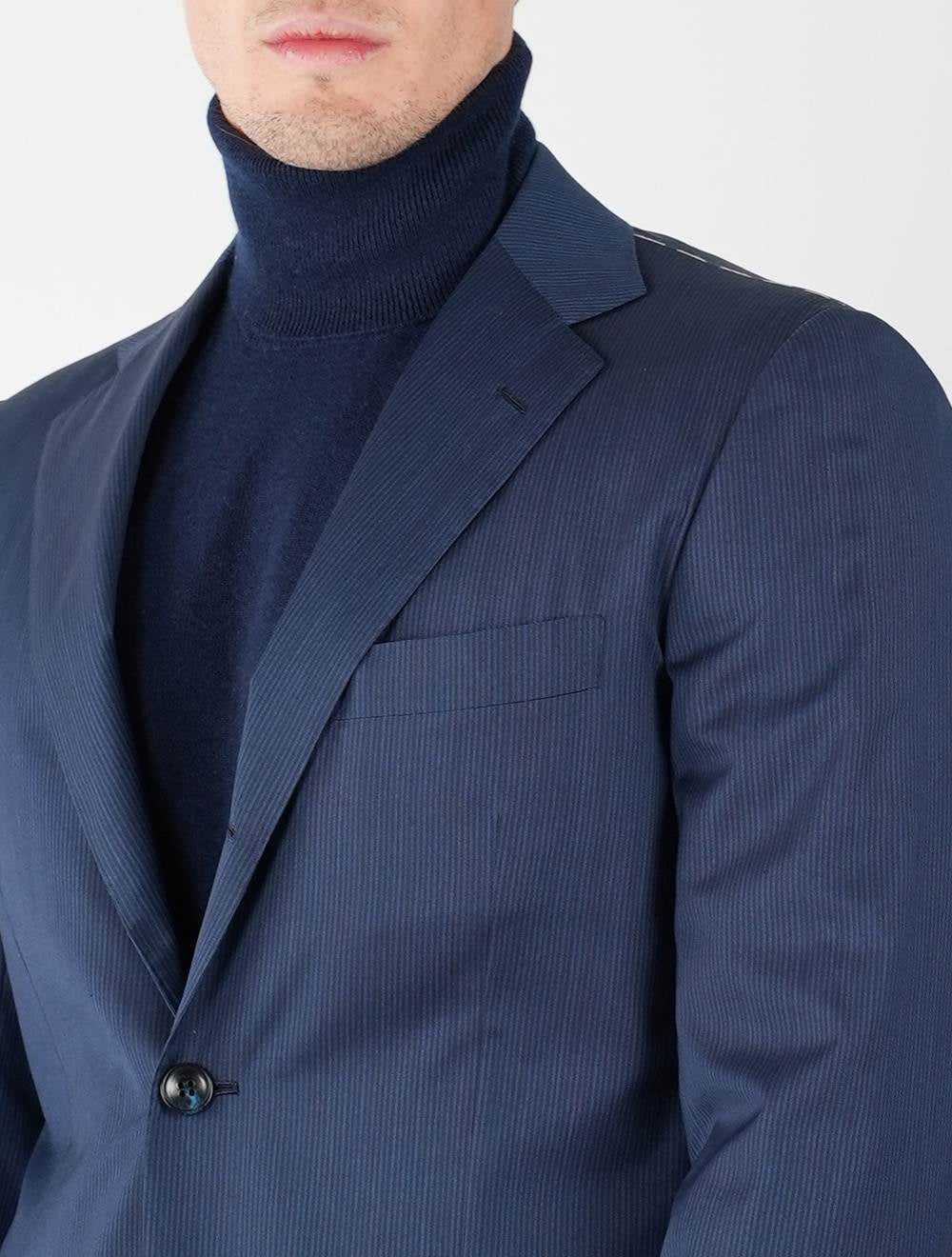 KITON terno de lã azul