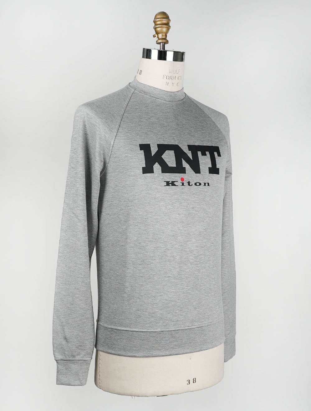 Suéter con cuello redondo de viscosa gris Kiton de KNT