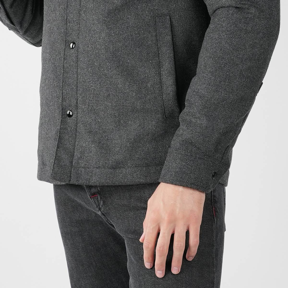 Woolrich Серое шерстяное пальто-рубашка Pl Pa из аляскинской шерсти