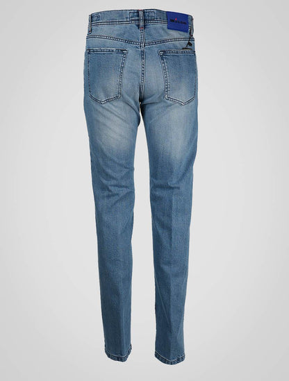 Kiton Light Blue Cotton Ea Jeans