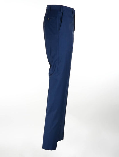 MARCO PESCAROLO Синие шерстяные классические брюки 