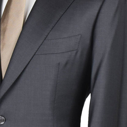Шелковый серый костюм Cesare Attolini Wool 170's 